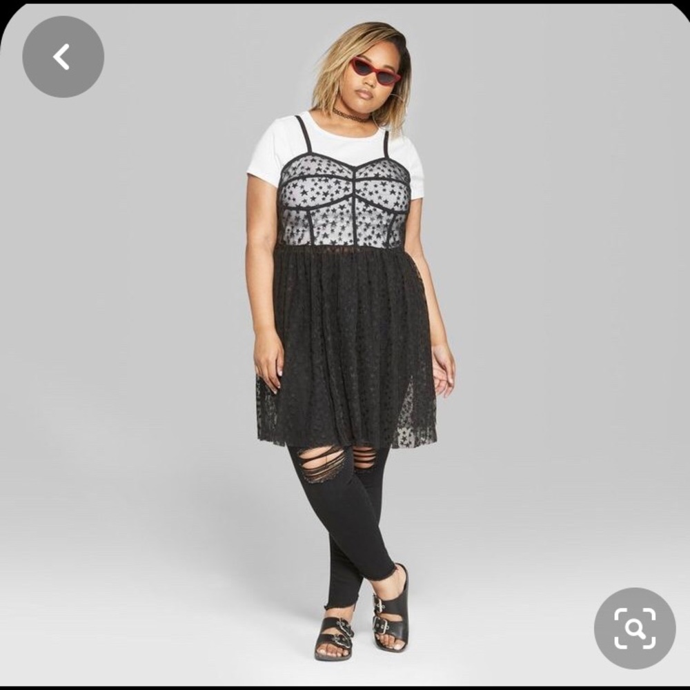 Wild Fable sheer strappy star print dress